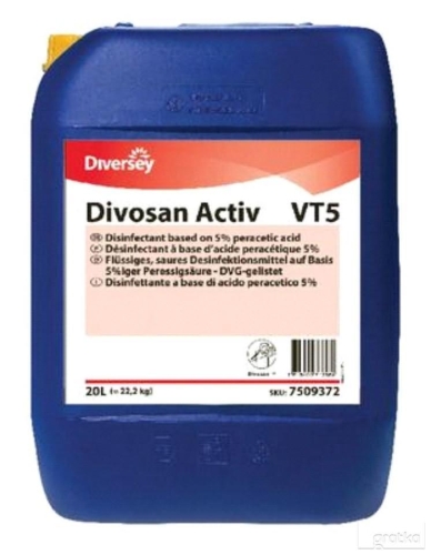 Divosan Activ 20 L – koncentrat dezynfekcyjny na bazie stabilizowanego kwasu nadoctowego do dezynfekcji powierzchni i wody procesowej w przemyśle spożywczym i farmaceutycznym