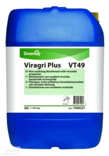 Divosan Viragri Plus VT97 20,8 kg – preparat dezynfekcyjny do hodowli zwierząt, pieczarkarni i szklarni, bakterio-, grzybo- i wirusobójczy