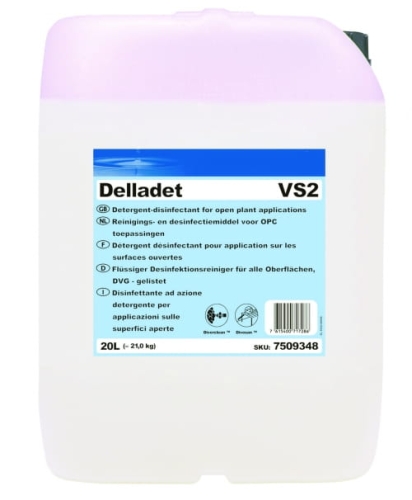 JD Delladet 21 kg – skoncentrowany preparat myjąco-dezynfekujący do powierzchni i urządzeń w przemyśle spożywczym, mleczarskim i browarnictwie, działanie bakteriobójcze i grzybobójcze